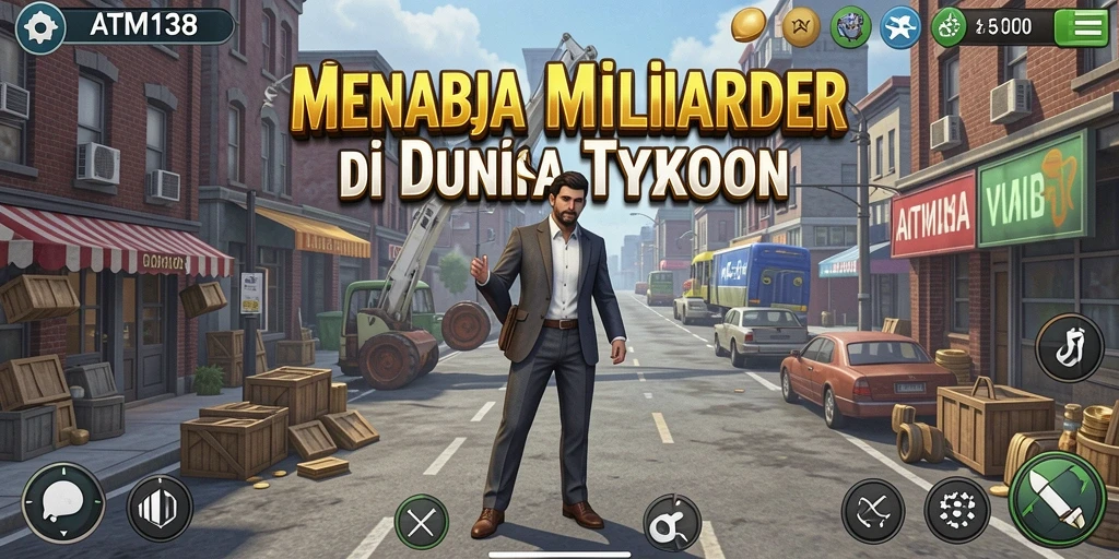 Tangkapan layar utama ATM138 menampilkan gameplay Tycoon yang menarik.