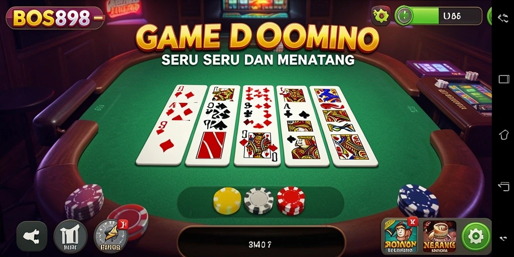 Screenshot gameplay BOS898 menampilkan keseruan permainan Domino.