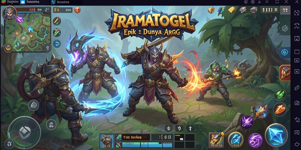 Tampilan gameplay epic dari IRAMATOGEL yang menampilkan pertarungan seru.