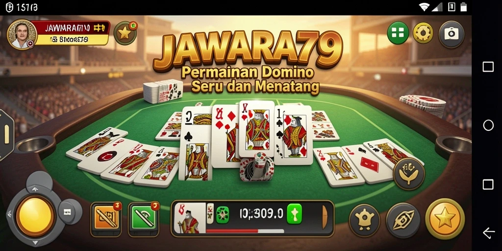 Screenshot gameplay JAWARA79 yang menampilkan keseruan permainan Domino.