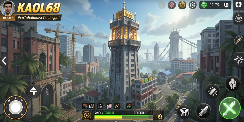 Tampilan gameplay menegangkan dalam KAOL68 yang penuh strategi.