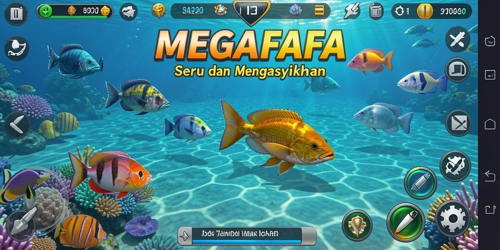 Tampilan gameplay menembak ikan yang seru di MEGAFAFA.
