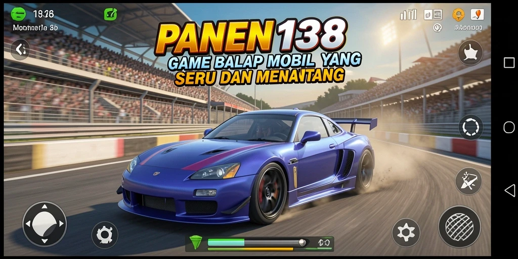 Screenshot menampilkan aksi balapan seru di PANEN138.