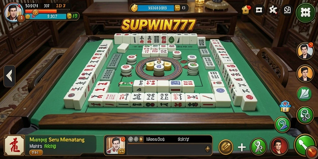 Tampilan gameplay SUPWIN777 yang menarik dan mendebarkan dalam permainan Mahjong.